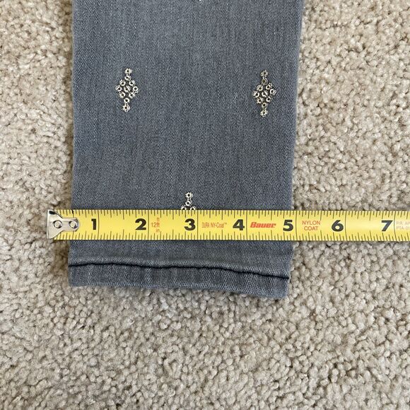 Sundance Catalog Primrose Party Jeans Size 28 Gray Wash Sequin Embellishments - Picture 9 of 10